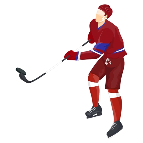 Ice Hockey Power Shot Transparent Sticker – Energetic Sports Wall Accent
